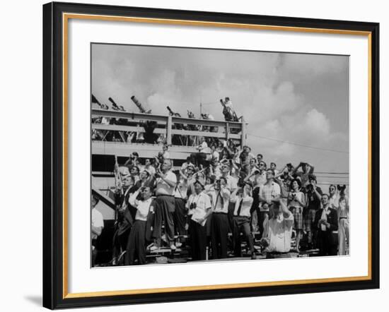 Crowds at Cape Canaveral, Florida at Time of Commander Alan Shepard's Space Flight-Ralph Morse-Framed Photographic Print