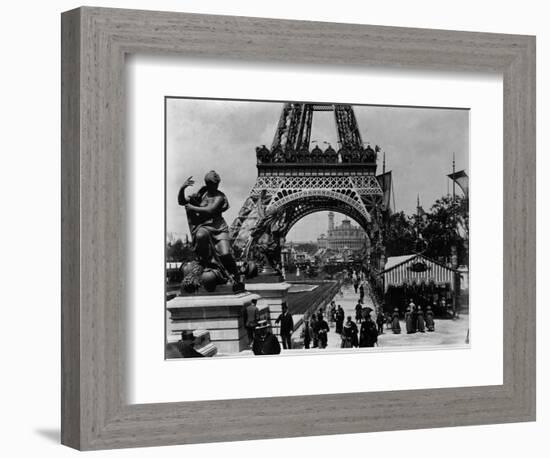 Crowds at The Eiffel Tower-null-Framed Photographic Print