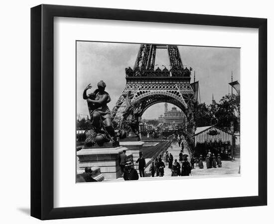 Crowds at The Eiffel Tower-null-Framed Photographic Print