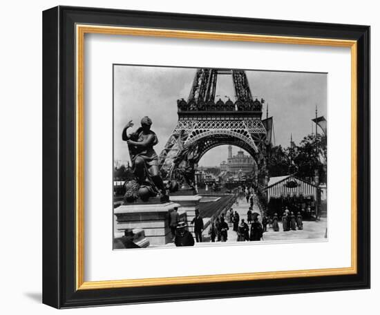 Crowds at The Eiffel Tower-null-Framed Photographic Print