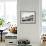 Crowds Enjoy the Beach Below the Cliff House-null-Framed Photographic Print displayed on a wall