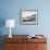 Crowds Enjoy the Beach Below the Cliff House-null-Framed Photographic Print displayed on a wall