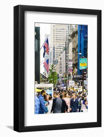 Crowds of shoppers on 5th Avenue, Manhattan, New York City, United States of America, North America-Fraser Hall-Framed Photographic Print