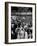 Crowds on Cunard Piers Waiting for Queen Elizabeth, Overhead View, Crowded Waiting Room-Ralph Morse-Framed Photographic Print