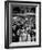 Crowds on Cunard Piers Waiting for Queen Elizabeth, Overhead View, Crowded Waiting Room-Ralph Morse-Framed Photographic Print