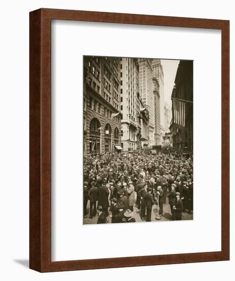Crowds on Wall Street, New York, USA, 1918-Unknown-Framed Photographic Print