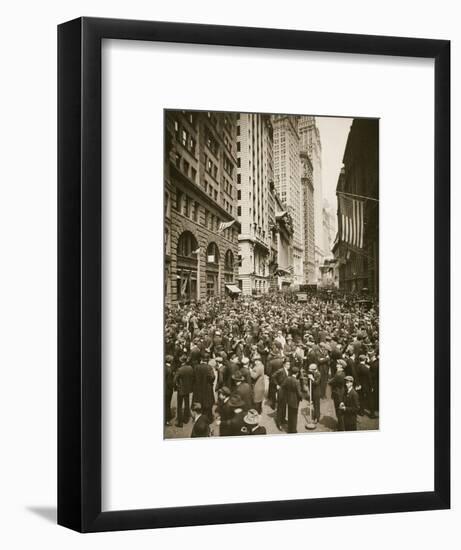 Crowds on Wall Street, New York, USA, 1918-Unknown-Framed Photographic Print