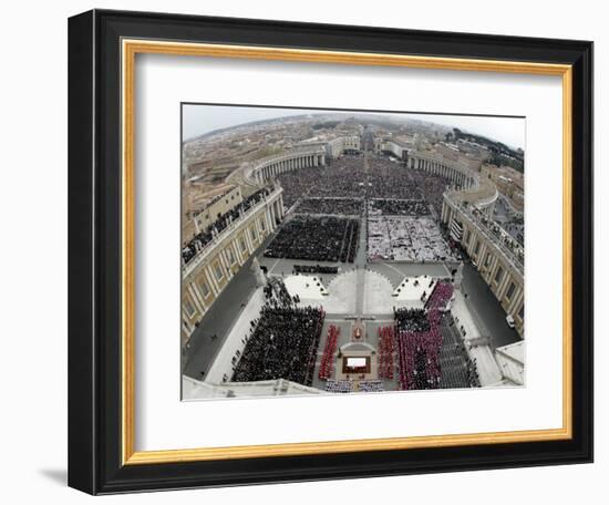 Crowds Pack St. Peter's Square at the Vatican-null-Framed Photographic Print