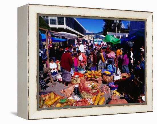 Crowds Shopping on Market Day, Totonicapan, Guatemala-Richard I'Anson-Framed Premier Image Canvas