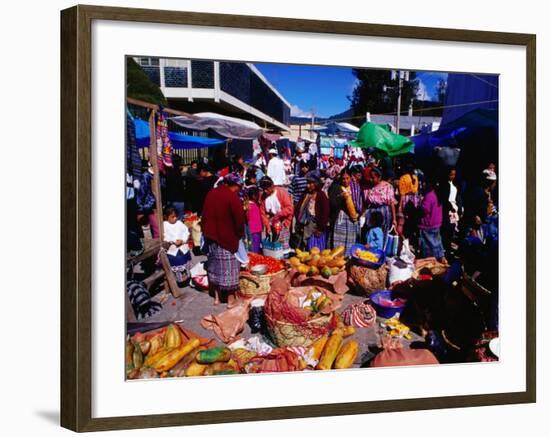 Crowds Shopping on Market Day, Totonicapan, Guatemala-Richard I'Anson-Framed Photographic Print