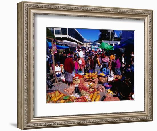 Crowds Shopping on Market Day, Totonicapan, Guatemala-Richard I'Anson-Framed Photographic Print