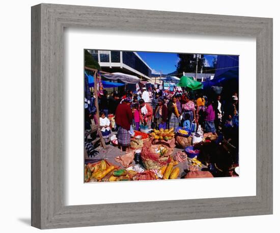 Crowds Shopping on Market Day, Totonicapan, Guatemala-Richard I'Anson-Framed Photographic Print