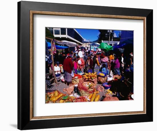 Crowds Shopping on Market Day, Totonicapan, Guatemala-Richard I'Anson-Framed Photographic Print