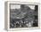 Crowds under Umbrellas on Street Outside Bombay Cotton Exchange During Monsoon Season-Margaret Bourke-White-Framed Premier Image Canvas