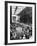 Crowds Watching Launching of New Ocean Liner, America, as in Slides into the Water-Alfred Eisenstaedt-Framed Photographic Print