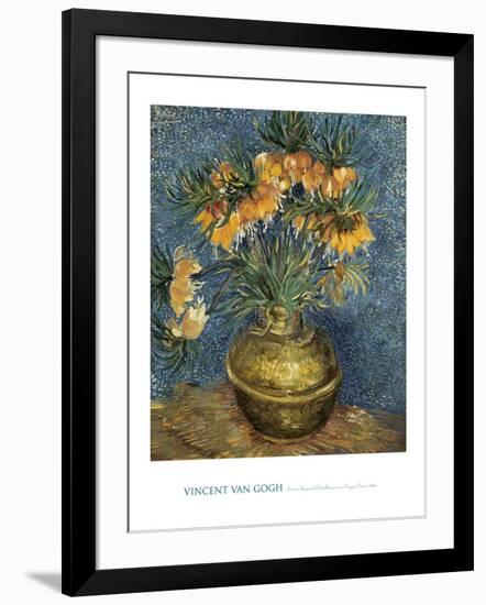 Crown Imperial Fritillaries in a Copper Vase, 1886-Vincent van Gogh-Framed Art Print