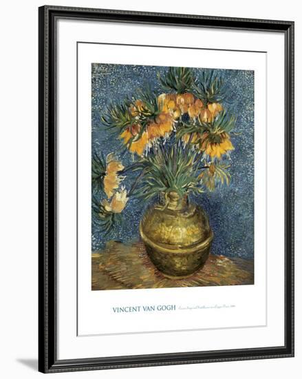 Crown Imperial Fritillaries in a Copper Vase, 1886-Vincent van Gogh-Framed Art Print