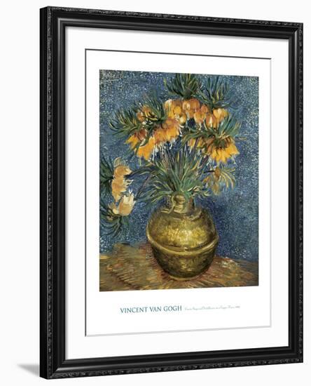 Crown Imperial Fritillaries in a Copper Vase, 1886-Vincent van Gogh-Framed Art Print