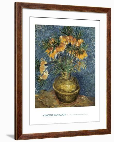Crown Imperial Fritillaries in a Copper Vase, 1886-Vincent van Gogh-Framed Art Print