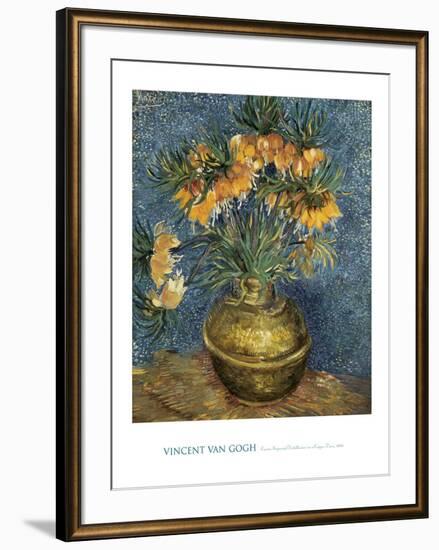 Crown Imperial Fritillaries in a Copper Vase, 1886-Vincent van Gogh-Framed Art Print