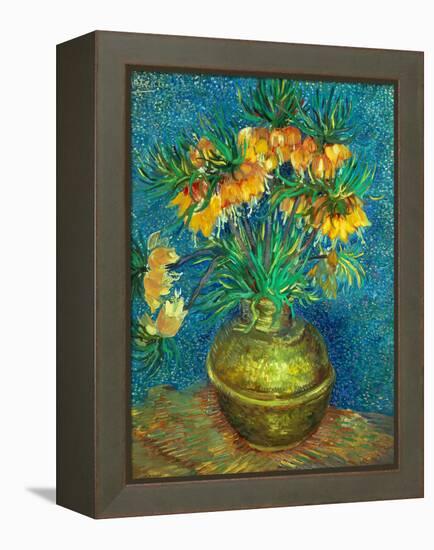 Crown Imperial Fritillaries in a Copper Vase, 1886-Vincent van Gogh-Framed Premier Image Canvas