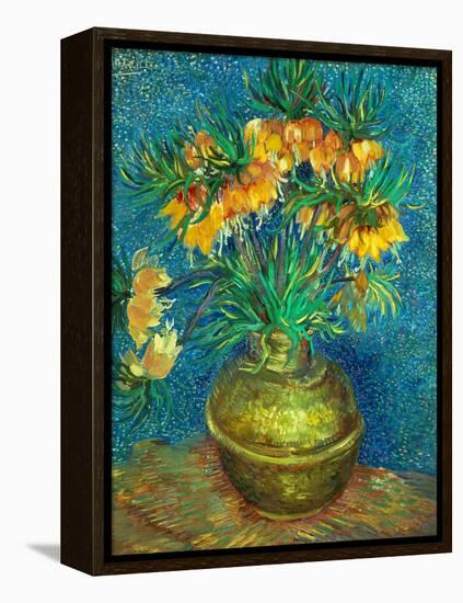 Crown Imperial Fritillaries in a Copper Vase, 1886-Vincent van Gogh-Framed Premier Image Canvas