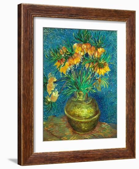 Crown Imperial Fritillaries in a Copper Vase, 1886-Vincent van Gogh-Framed Premium Giclee Print