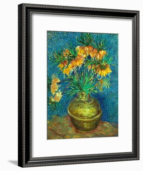 Crown Imperial Fritillaries in a Copper Vase, 1886-Vincent van Gogh-Framed Premium Giclee Print