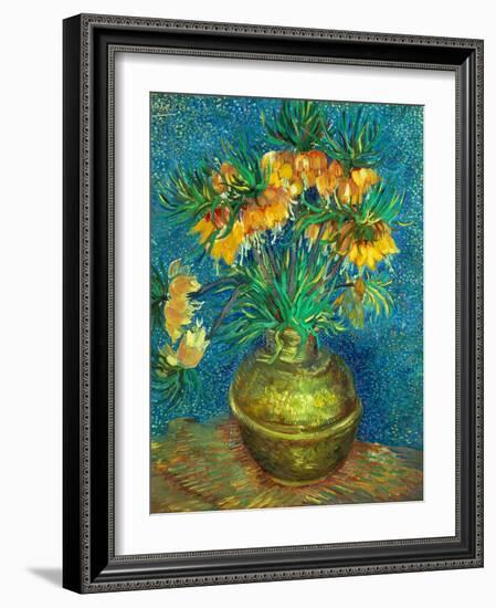 Crown Imperial Fritillaries in a Copper Vase, 1886-Vincent van Gogh-Framed Premium Giclee Print