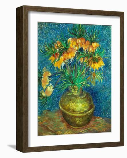 Crown Imperial Fritillaries in a Copper Vase, 1886-Vincent van Gogh-Framed Giclee Print