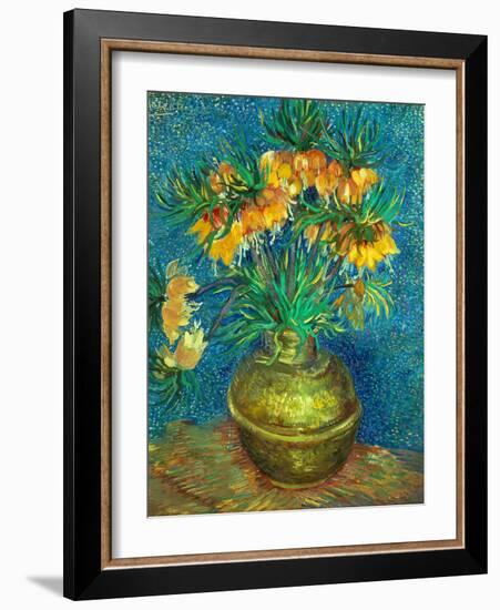 Crown Imperial Fritillaries in a Copper Vase, 1886-Vincent van Gogh-Framed Giclee Print