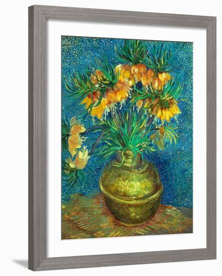 Crown Imperial Fritillaries in a Copper Vase, 1886-Vincent van Gogh-Framed Giclee Print