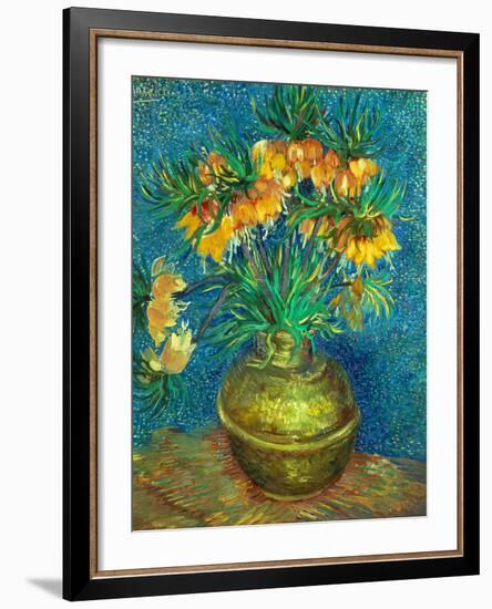 Crown Imperial Fritillaries in a Copper Vase, 1886-Vincent van Gogh-Framed Giclee Print