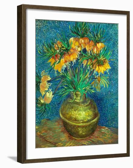 Crown Imperial Fritillaries in a Copper Vase, 1886-Vincent van Gogh-Framed Giclee Print