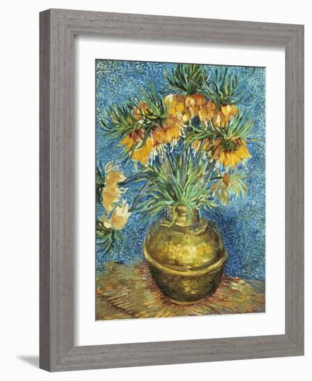 Crown Imperial Fritillaries in a Copper Vase, 1886-Vincent van Gogh-Framed Giclee Print