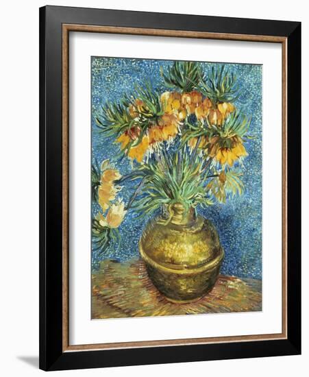 Crown Imperial Fritillaries in a Copper Vase, 1886-Vincent van Gogh-Framed Giclee Print