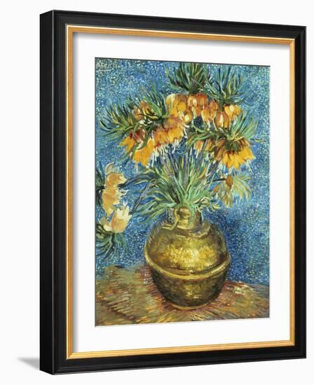 Crown Imperial Fritillaries in a Copper Vase, 1886-Vincent van Gogh-Framed Giclee Print