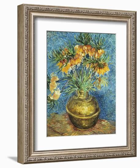 Crown Imperial Fritillaries in a Copper Vase, 1886-Vincent van Gogh-Framed Giclee Print