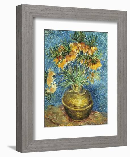 Crown Imperial Fritillaries in a Copper Vase, 1886-Vincent van Gogh-Framed Giclee Print