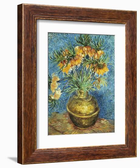 Crown Imperial Fritillaries in a Copper Vase, 1886-Vincent van Gogh-Framed Giclee Print