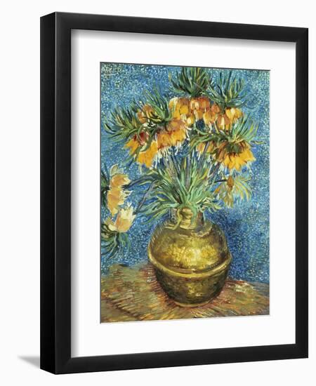 Crown Imperial Fritillaries in a Copper Vase, 1886-Vincent van Gogh-Framed Giclee Print