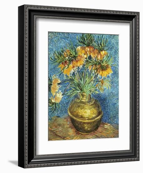 Crown Imperial Fritillaries in a Copper Vase, 1886-Vincent van Gogh-Framed Giclee Print