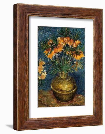 Crown Imperial Fritillaries in a Copper Vase, c.1886-Vincent van Gogh-Framed Art Print