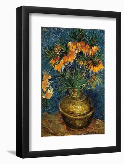 Crown Imperial Fritillaries in a Copper Vase, c.1886-Vincent van Gogh-Framed Art Print