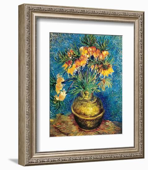 Crown Imperial Fritillaries in a Copper Vase, c.1886-Vincent van Gogh-Framed Premium Giclee Print