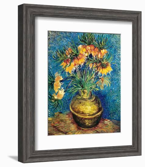 Crown Imperial Fritillaries in a Copper Vase, c.1886-Vincent van Gogh-Framed Premium Giclee Print