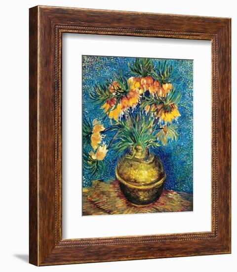 Crown Imperial Fritillaries in a Copper Vase, c.1886-Vincent van Gogh-Framed Premium Giclee Print