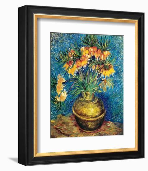 Crown Imperial Fritillaries in a Copper Vase, c.1886-Vincent van Gogh-Framed Premium Giclee Print