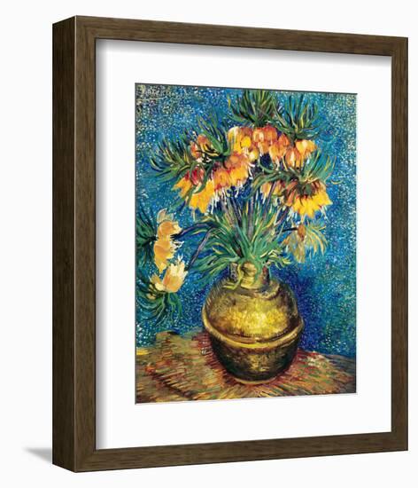 Crown Imperial Fritillaries in a Copper Vase, c.1886-Vincent van Gogh-Framed Premium Giclee Print