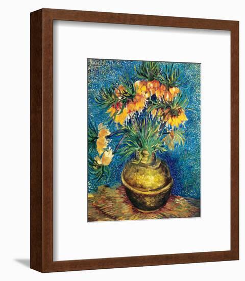 Crown Imperial Fritillaries in a Copper Vase, c.1886-Vincent van Gogh-Framed Premium Giclee Print